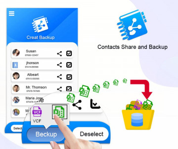 اسکرین شات برنامه Easy Contacts Backup and share 2