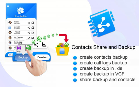 اسکرین شات برنامه Easy Contacts Backup and share 7