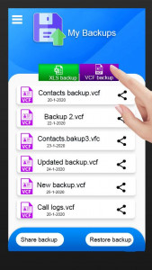 اسکرین شات برنامه Easy Contacts Backup and share 4
