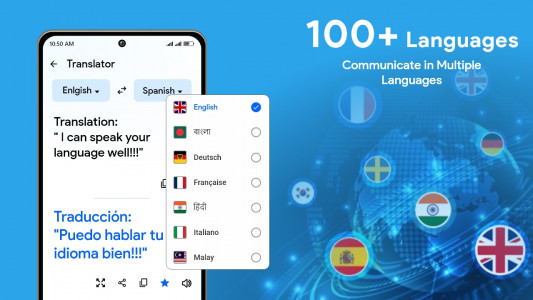 اسکرین شات برنامه Language Translator: Translate 4