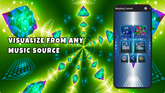 اسکرین شات 3 برنامه Morphing Tunnels Visualizer
