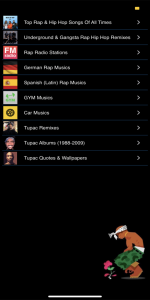 اسکرین شات برنامه Rap Music Player- Tupac (2pac) 1