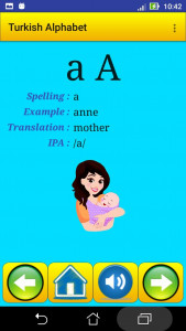 اسکرین شات 1 برنامه Turkish alphabet for students