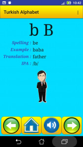 اسکرین شات 2 برنامه Turkish alphabet for students