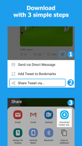 اسکرین شات برنامه Download Twitter Videos - GIF 3