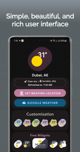 اسکرین شات 8 برنامه Pixel Weather Widget & Themes