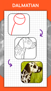 اسکرین شات 5 برنامه How to draw animals by steps