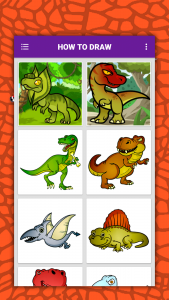 اسکرین شات 2 برنامه How to draw cute dinosaurs ste