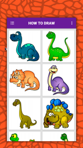 اسکرین شات 3 برنامه How to draw cute dinosaurs ste