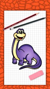 اسکرین شات 1 برنامه How to draw cute dinosaurs ste