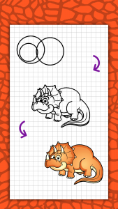 اسکرین شات 7 برنامه How to draw cute dinosaurs ste
