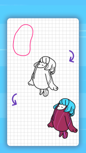 اسکرین شات 6 برنامه How to draw cute characters