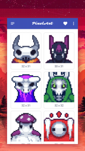 اسکرین شات 1 برنامه How to draw pixel monsters