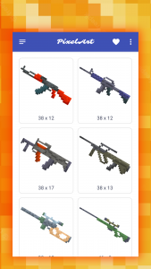 اسکرین شات 1 برنامه How to draw pixel weapons