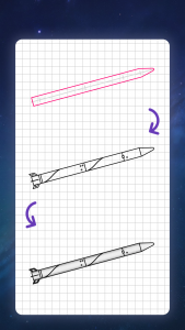 اسکرین شات برنامه How to draw rockets by steps 4