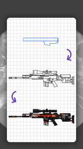 اسکرین شات 8 برنامه How to draw weapons. Skins