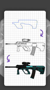 اسکرین شات 7 برنامه How to draw weapons. Skins