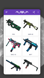 اسکرین شات 3 برنامه How to draw weapons. Skins