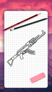 اسکرین شات 1 برنامه How to draw game weapons