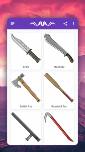 اسکرین شات 6 برنامه How to draw game weapons