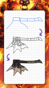 اسکرین شات 8 برنامه How to draw fantasy weapons