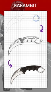 اسکرین شات 6 برنامه How to draw weapons by steps