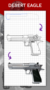اسکرین شات 7 برنامه How to draw weapons by steps