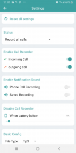 اسکرین شات برنامه Auto Call Recorder 2