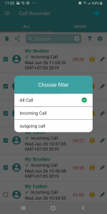 اسکرین شات برنامه Auto Call Recorder 4