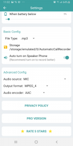 اسکرین شات برنامه Auto Call Recorder 3