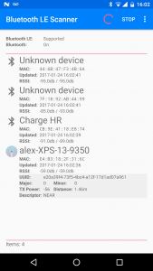 اسکرین شات برنامه Bluetooth LE Scanner 1
