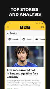 اسکرین شات برنامه BBC Sport - News & Live Scores 3