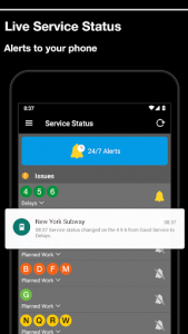 اسکرین شات برنامه New York Subway – Official MTA map of NYC 2