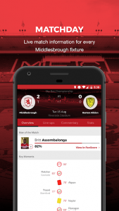 اسکرین شات برنامه Middlesbrough FC Official 2
