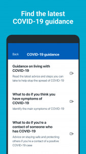اسکرین شات برنامه NHS COVID-19 5