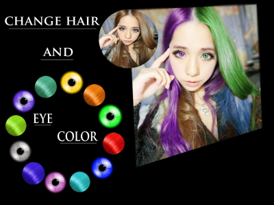 اسکرین شات برنامه Hair And Eye Color Changer Ult 6