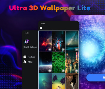 اسکرین شات برنامه Ultra 3D Wallaper Lite 1