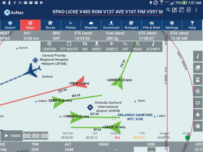 اسکرین شات برنامه AvNav: Aviation Maps, w/Wx, Traffic and Terrain 2