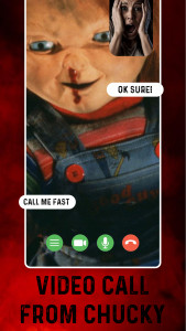 اسکرین شات برنامه Chucky Call momo - Fake video call with scary doll 2