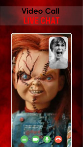 اسکرین شات برنامه Chucky Call momo - Fake video call with scary doll 1
