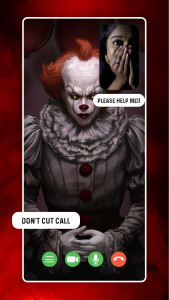 اسکرین شات برنامه Pennywise Call - fake video with scary clown games 1
