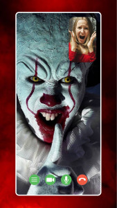 اسکرین شات برنامه Pennywise Call - fake video with scary clown games 6