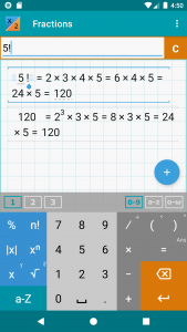 اسکرین شات برنامه Fraction Calculator + Math 3