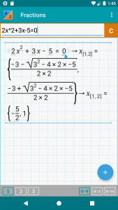 اسکرین شات برنامه Fraction Calculator + Math 4