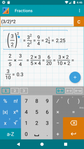 اسکرین شات 2 برنامه Fraction Calculator + Math