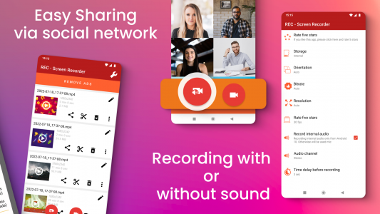 اسکرین شات 3 برنامه REC - Screen | Video Recorder