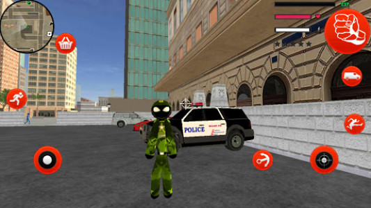 اسکرین شات برنامه Army Counter Stickman Rope Hero Crime OffRoad 4