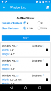 اسکرین شات برنامه Section Window Materials Calculation 2