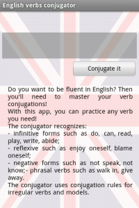 اسکرین شات برنامه English verbs conjugator 1
