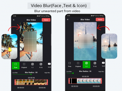 اسکرین شات برنامه Blur Face - Video Crop 1
